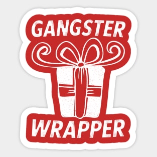 Gangster Wrapper (Rapper) Christmas Bow Gift Sticker